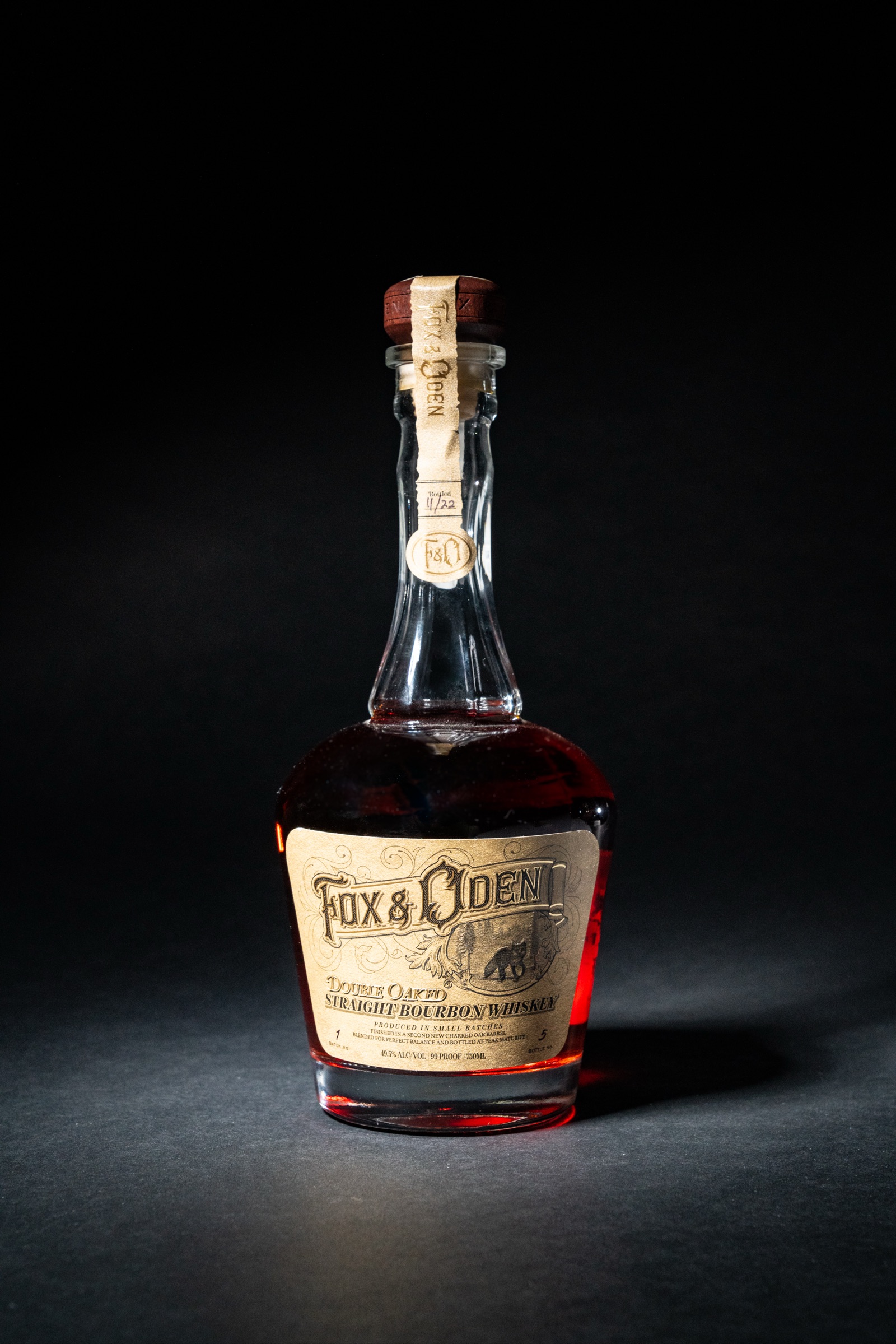 Fox & Oden Double Oaked Straight Bourbon bottle