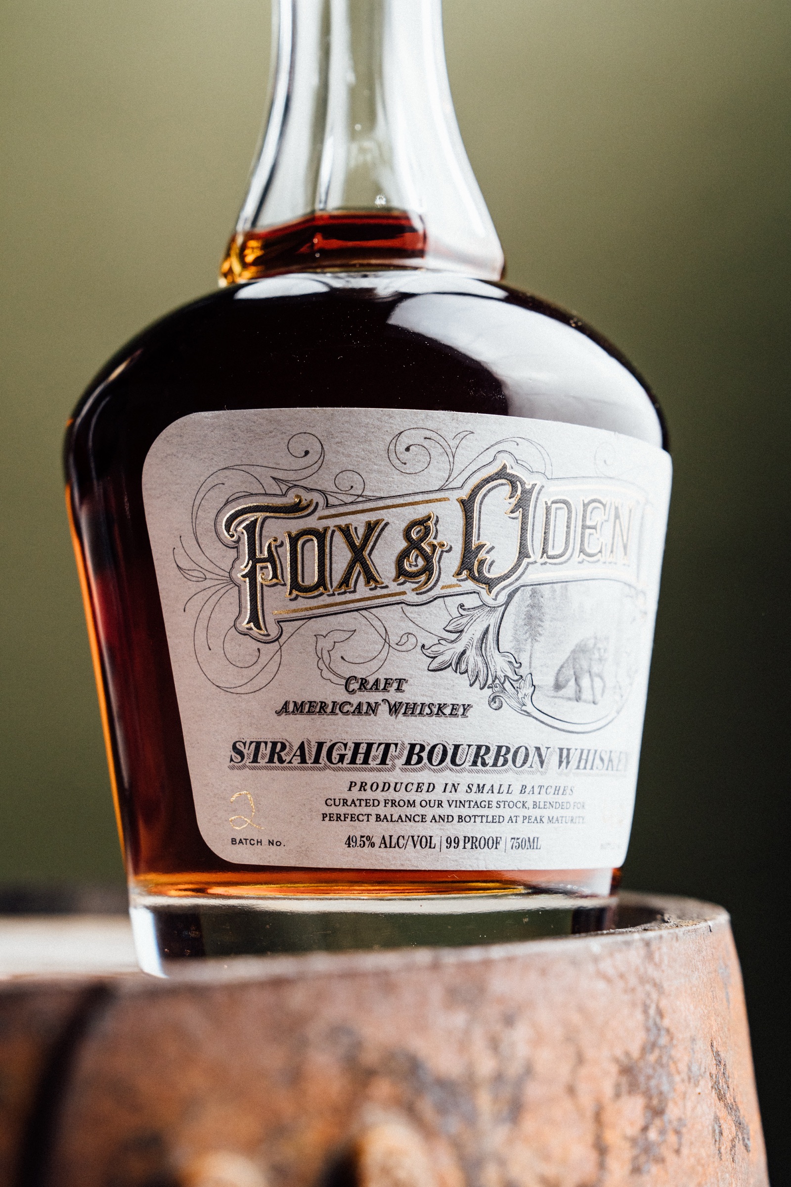 The label: 49.5% alc/vol, 99 proof, 750 ml