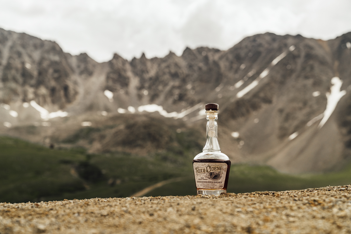 Fox & Oden Straight Bourbon in the mountains